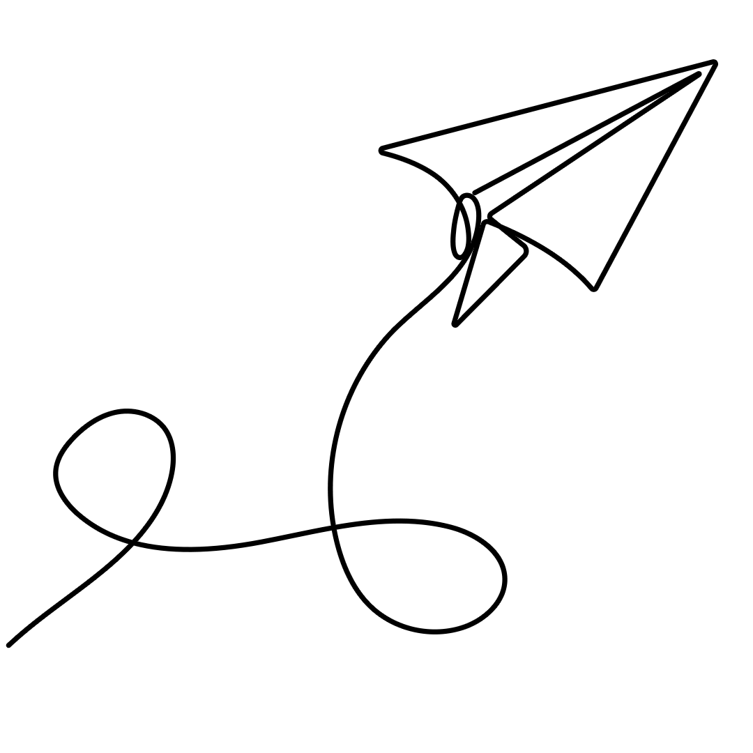 One Line Grafik Papierflieger